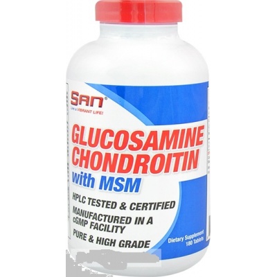 Хондропротектор SAN Glucosamine Chondroitin MSM 180 таблеток