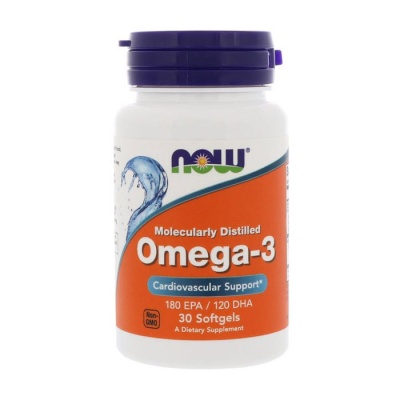 Антиоксидант Now Omega-3 180 EPA/120 DHA 30 капсул