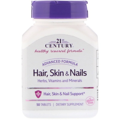 Витамины 21st Century Hair, Scin and Nails 50 капсул