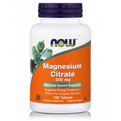 Витамины NOW Magnesium Citrate 200 мг 100 таблеток