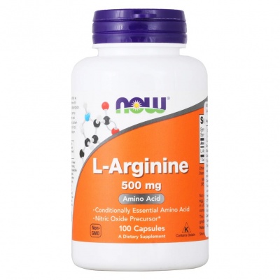 Л-Аргинин NOW Arginine 500 мг 100 капсул