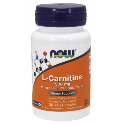 Л-Карнитин NOW L-Carnitine Fitness Support  500 мг 30 капсул