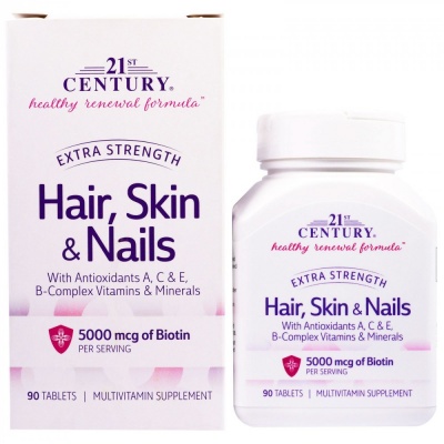 Витамины 21st century HAIR, SKIN & NAILS 90 таблеток