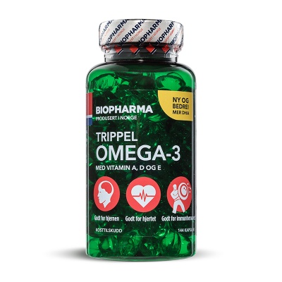 Антиоксидант Biopharma Trippel Omega-3 144 капсул