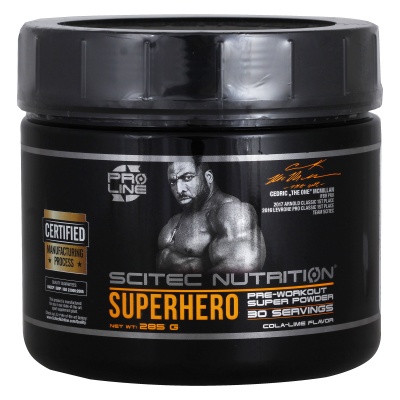 Предтренировочный комплекс Scitec Nutrition Superhero Pre-Wo 285 гр