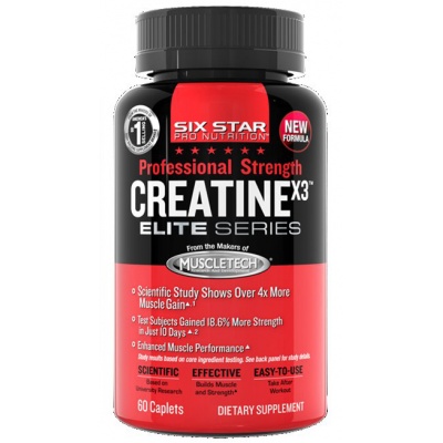 Креатин  Six Star Pro Nutrition X3  Elite Series 60 капсул