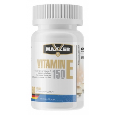 Витамины Maxler Vitamin E Natural Form 150 мг 60 капсул