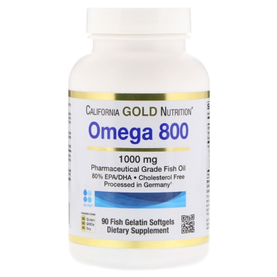 Антиоксидант California Gold Nutrition Omega 800 1000 мг 90 капсул