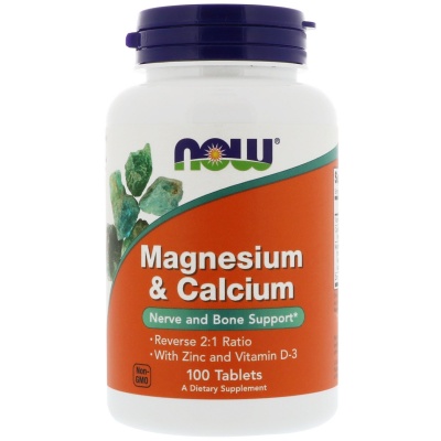 Витамины NOW Calcium Magnesium 100 таблеток