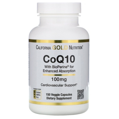 Антиоксидант California Gold Nutrition CoQ10 with BioPerine 100 мг 150 капсул