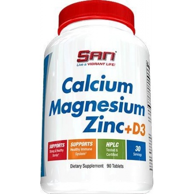 Витамины SAN Calcium Magnesium Zinc+D3 90 таблеток