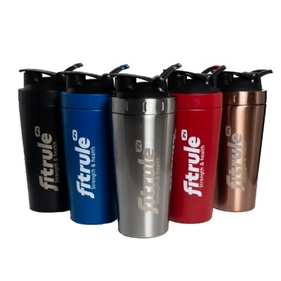 Шейкер FitRule алюминиевый с прозрачной вставкой 700 мл