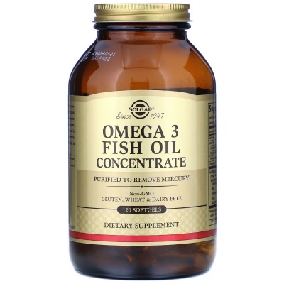 Антиоксидант Solgar Omega-3 Fish oil Concentrate 1000 мг 120 капсул
