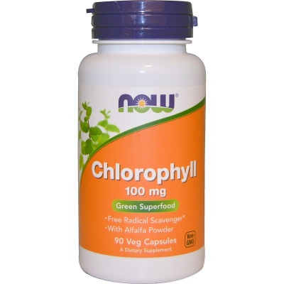 Антиоксидант NOW Chlorophyll caps 100 мг 90 капсул