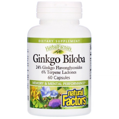Антиоксидант Natural Factors Gingko Biloba 60 капсул