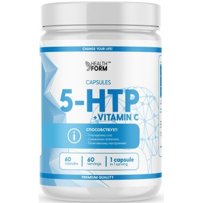 Антиоксидант Health Form 5-HTP + Vitamin C 60 капсул