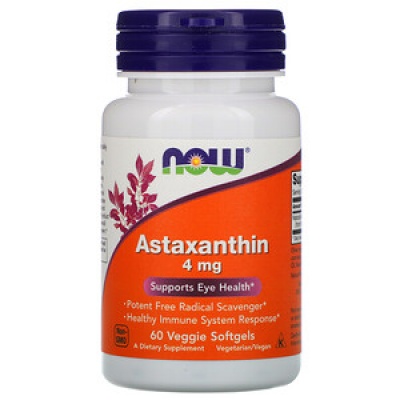 Антиоксидант Now Foods Astaxanthin 4 мг 60 капсул 