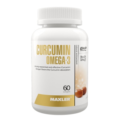 Антиоксидант Maxler Curcumin Omega 3 60 капсул