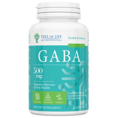 Антиоксидант Tree of life Life GABA 500 мг 60 капсул