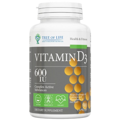 Витамины Tree of Life Vitamin D3 600ME 90 капсул