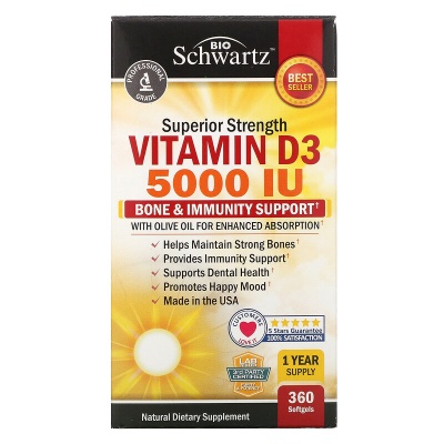 Витамины BioSchwartz Vitamin D3 5000 360 капсул
