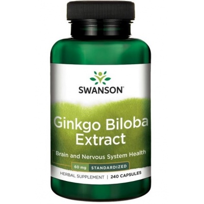 Антиоксидант Swanson Ginkgo Biloba Extract STD 60 мг 30 капсул