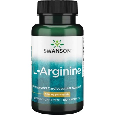 Л-Аргинин Swanson L-Arginine 500 mg 100 капс