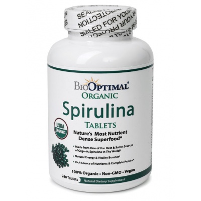 Антиоксидант BioOptimal Organic Spirulina 240 таблеток
