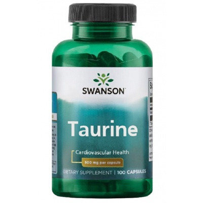 Аминокислота Swanson Taurine 500 мг 100 капсул