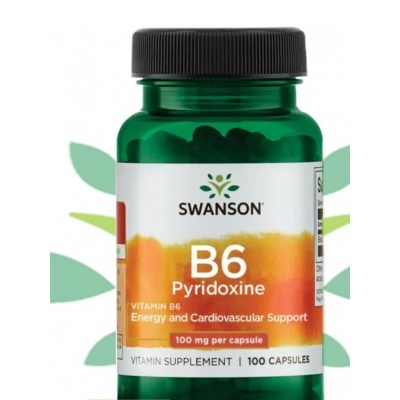 Витамины Swanson Vitamin B6 100 мкг 100 капсул