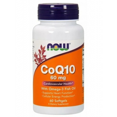 Антиоксидант NOW CoQ10 with Omega 3 60 капсул