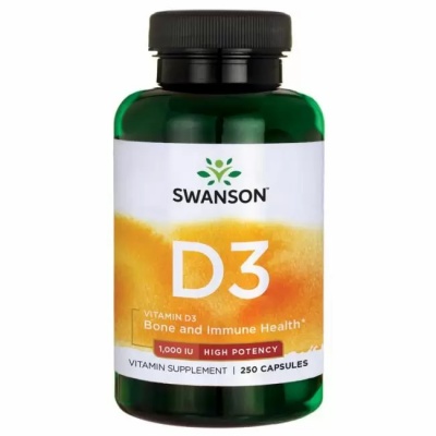 Витамины Swanson Vit D3 Hi-Pot 25 мкг 250 капсул