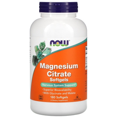 Витамины NOW Magnesium Citrate 400 мг 180 капсул