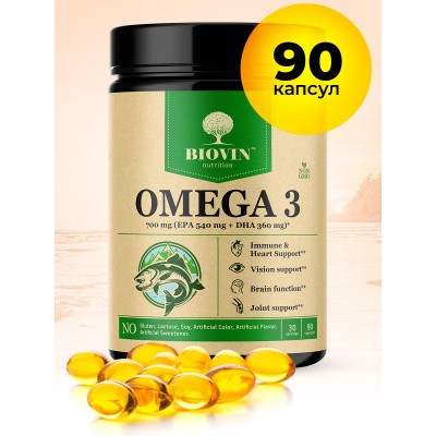 Антиоксидант Omega 3 Biovin 90 капcул