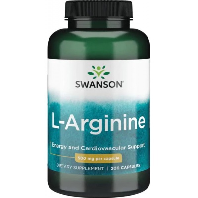 Л-Аргинин Swanson L-Arginine 500 mg 200 капсул