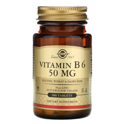 Витамины Solgar Vitamin B6 50 mg 100 таблеток