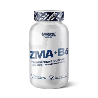Тестобустер Siberian Nutrogunz ZMA + B6 60 капсул