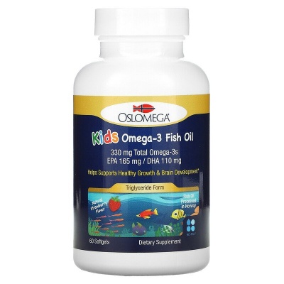 Антиоксидант Oslomega Kids Omega-3 Fish oil 60 капсул