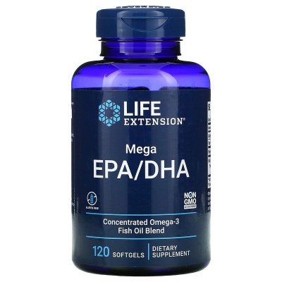 Антиоксидант Life Extension Mega EPA/DHA 120 капсул