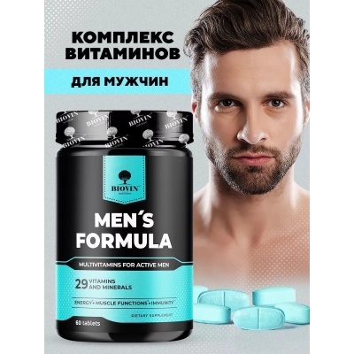 Витамины Biovin Mens Formula 60 таблеток