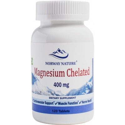 Витамины Norway Nature Magnesium Chelated 400 мг 120 таблеток