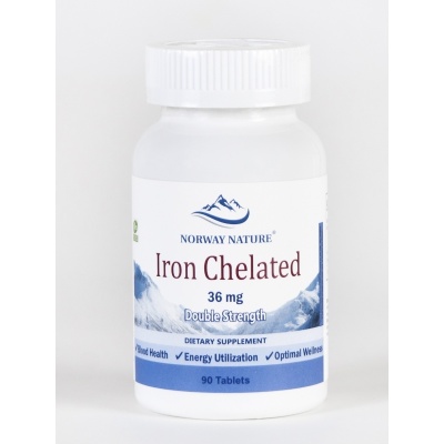 Витамины Norway Nature Iron Chelated 36 мг 90 таблеток
