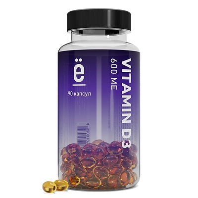 Витамины Ёбатон vitamin D3 600 ME 60 капсул