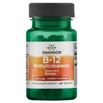 Витамины Swanson Vitamin B-12 Methylcobalamin 2500 мкг 60 таблеток