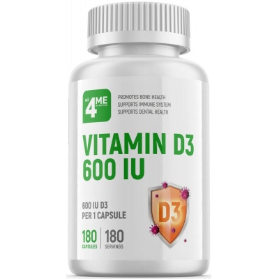 Витамины 4Me Nutrition Vitamin D3 600 IU 180 капсул