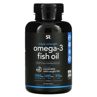 Антиоксидант Sports Research omega-3 Fish Oil 1055 мг 120 капсул
