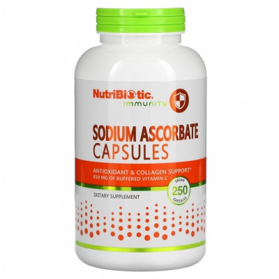 Витамины Nutribiotic Sodium Ascorbate Capsules 250  капсул