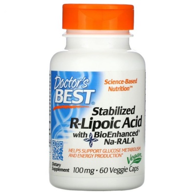 Аминокислота Doctor's Best R-Lipoic Acid 100 мг 60 капсул