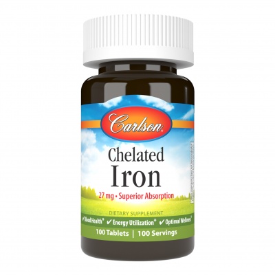 Витамины Carlson Labs Iron Chelated 27 мг 250 капсул