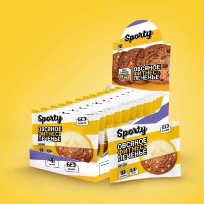 Печенье Sporty Fitness овсяное 30 гр